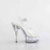 Pleaser - DELIGHT608VL Sandale à bride à la cheville - Transparent Product image